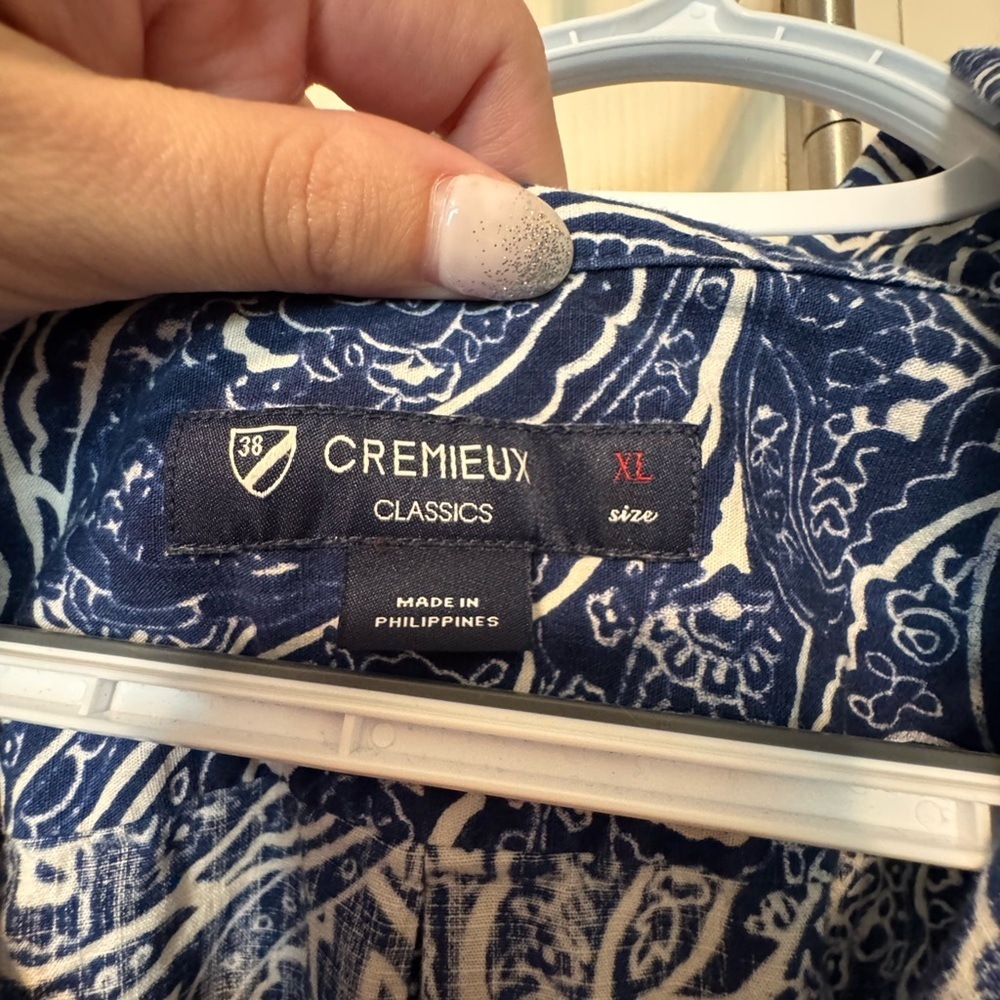 Daniel Cremieux Navy Paisley Casual Shirt - Picture 3 of 3
